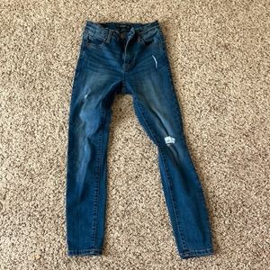 High rise skinny jeans